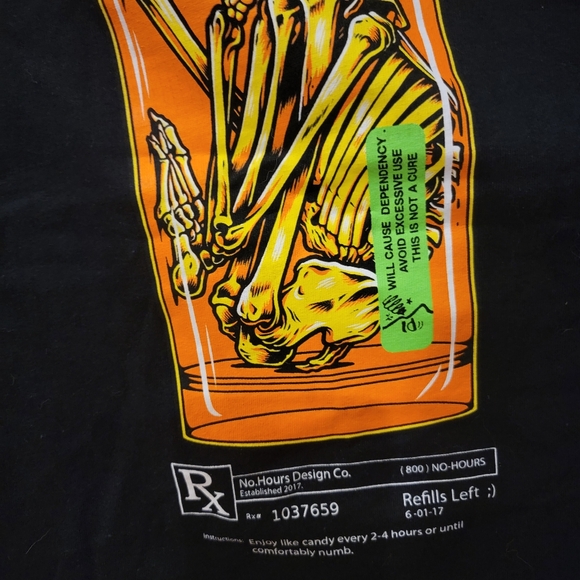 No Hours Numb Print Tee Mens Large - Picture 2 of 8